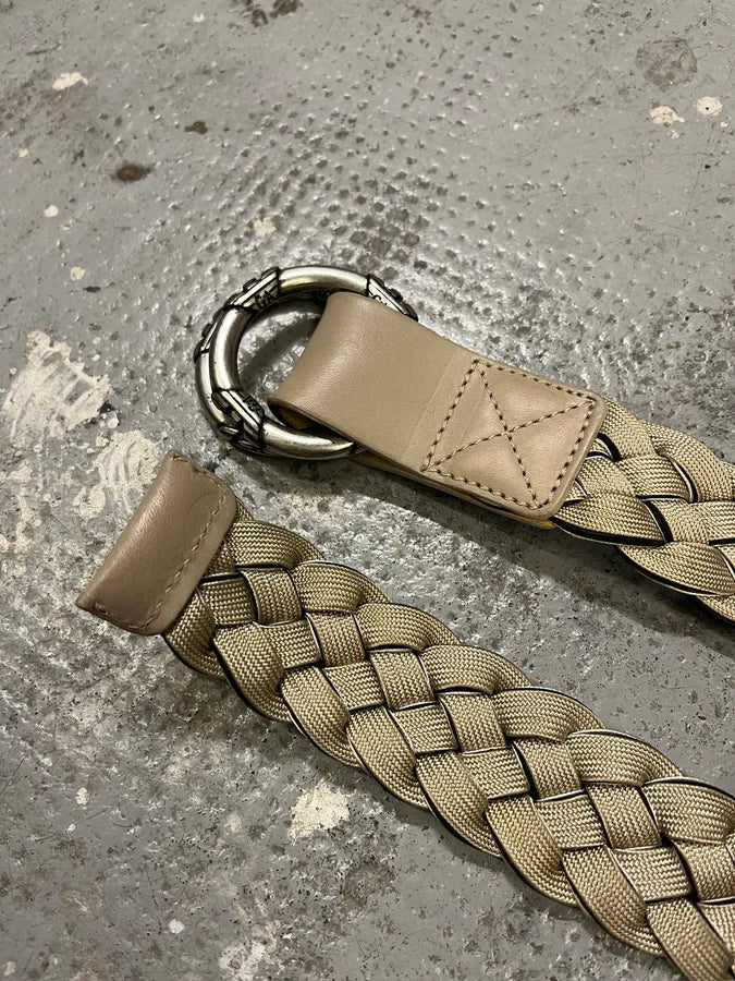 2010s Emporio Armani Beige Woven Leather Belt YMdjReh 4