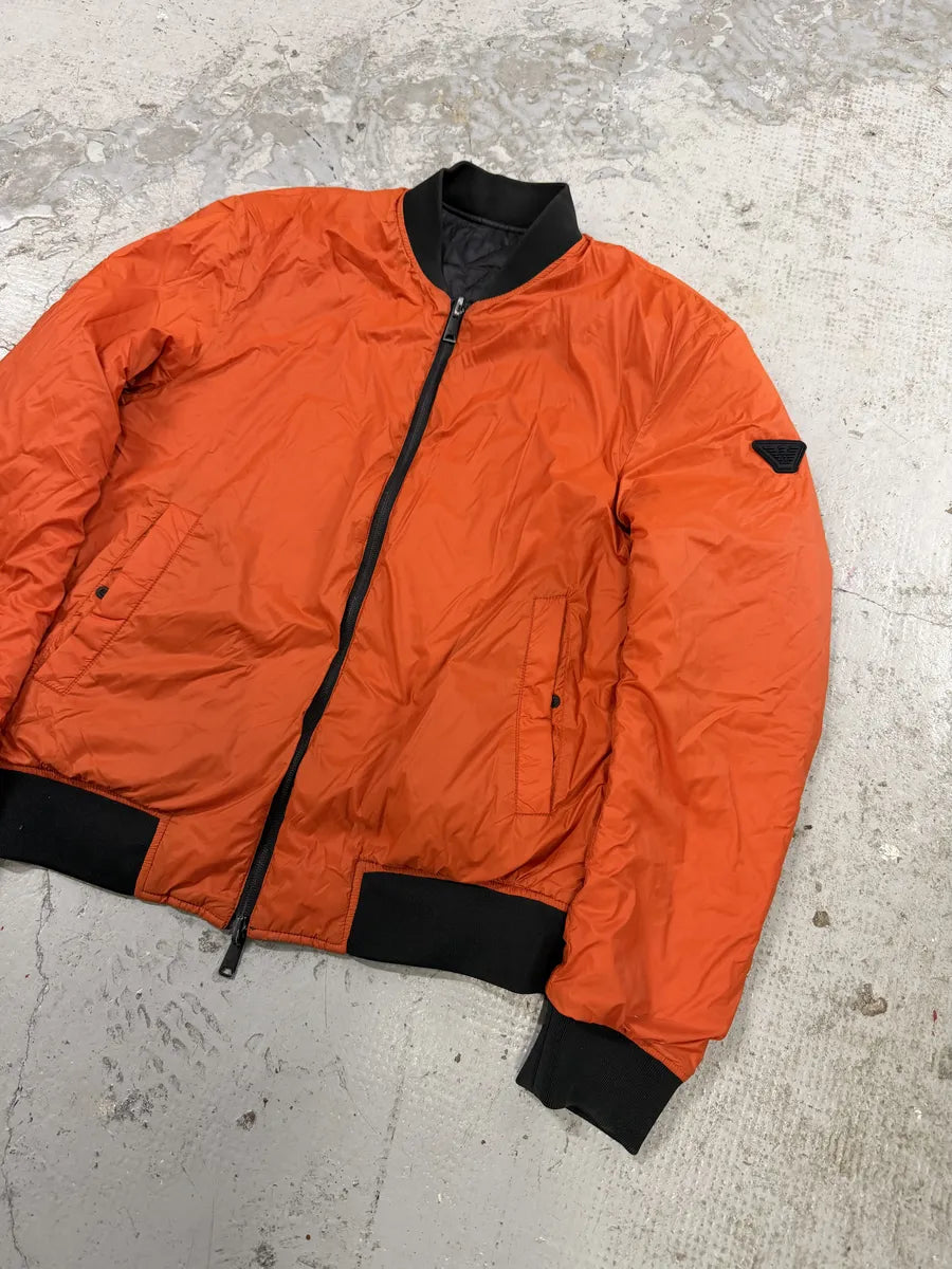 2010s Emporio Armani Black & Orange Puffer Jacket jgvHjlx 5