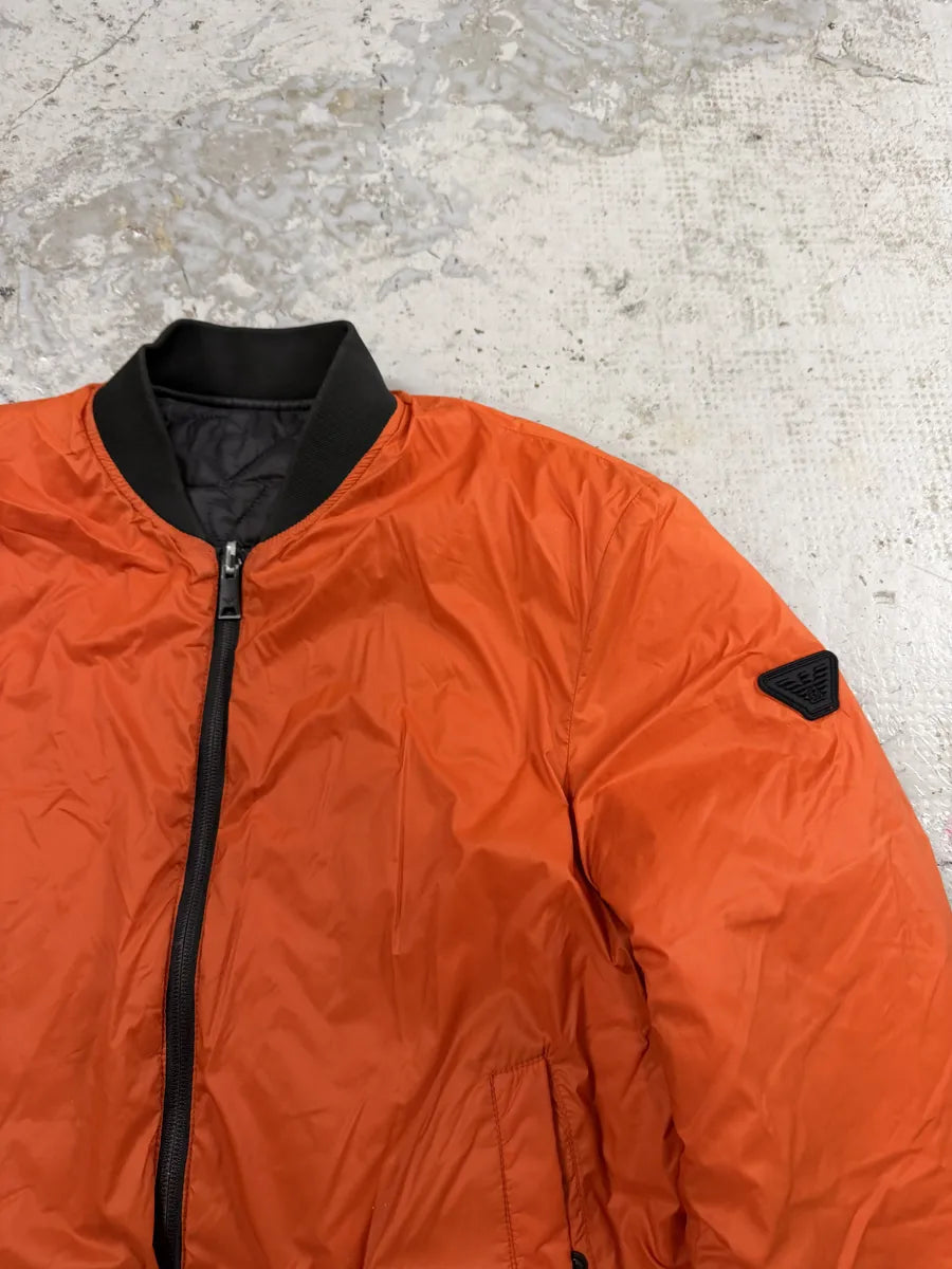 2010s Emporio Armani Black & Orange Puffer Jacket jgvHjlx 9