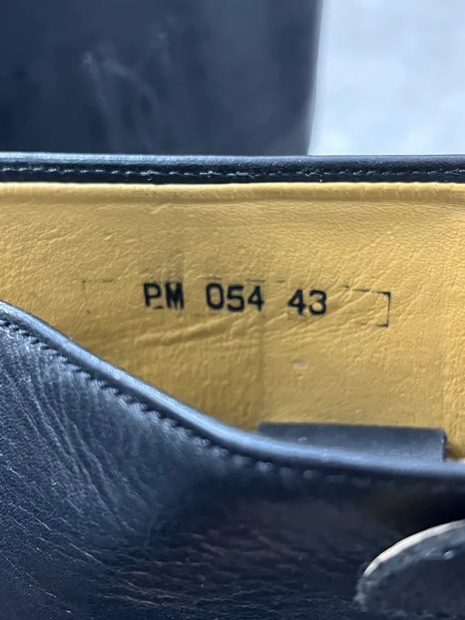 2010s Emporio Armani Black Leather Ankle Boots LgnIpWz 8