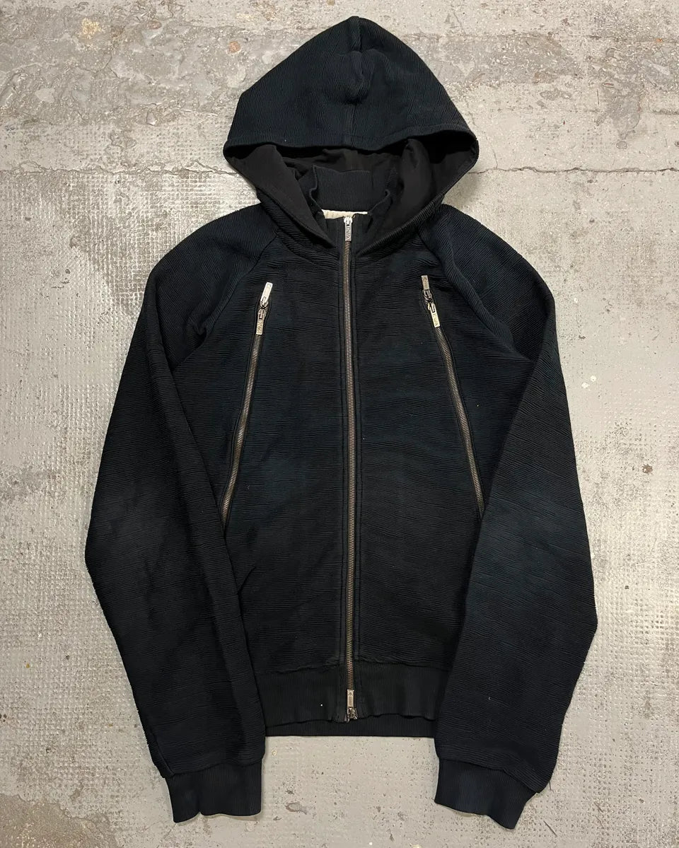 2010s Emporio Armani Black Multi Zip Hoodie jtbMfCy 0