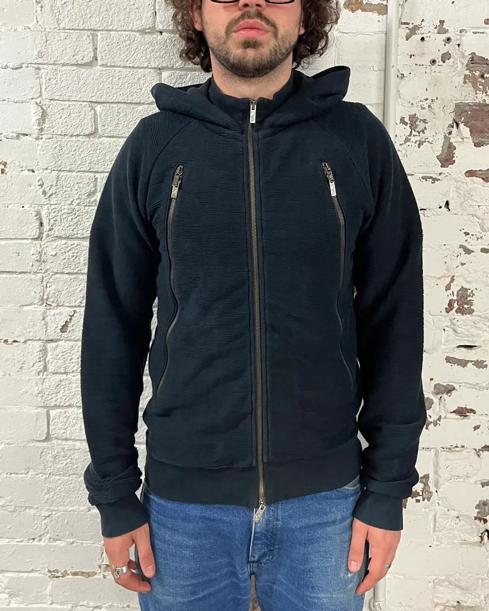 2010s Emporio Armani Black Multi Zip Hoodie jtbMfCy 1