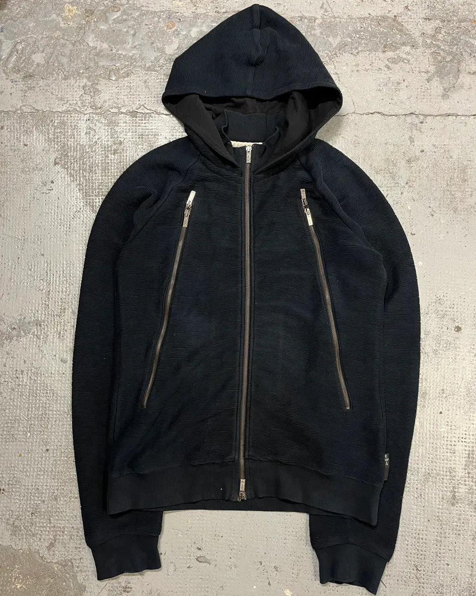 2010s Emporio Armani Black Multi Zip Hoodie jtbMfCy 3