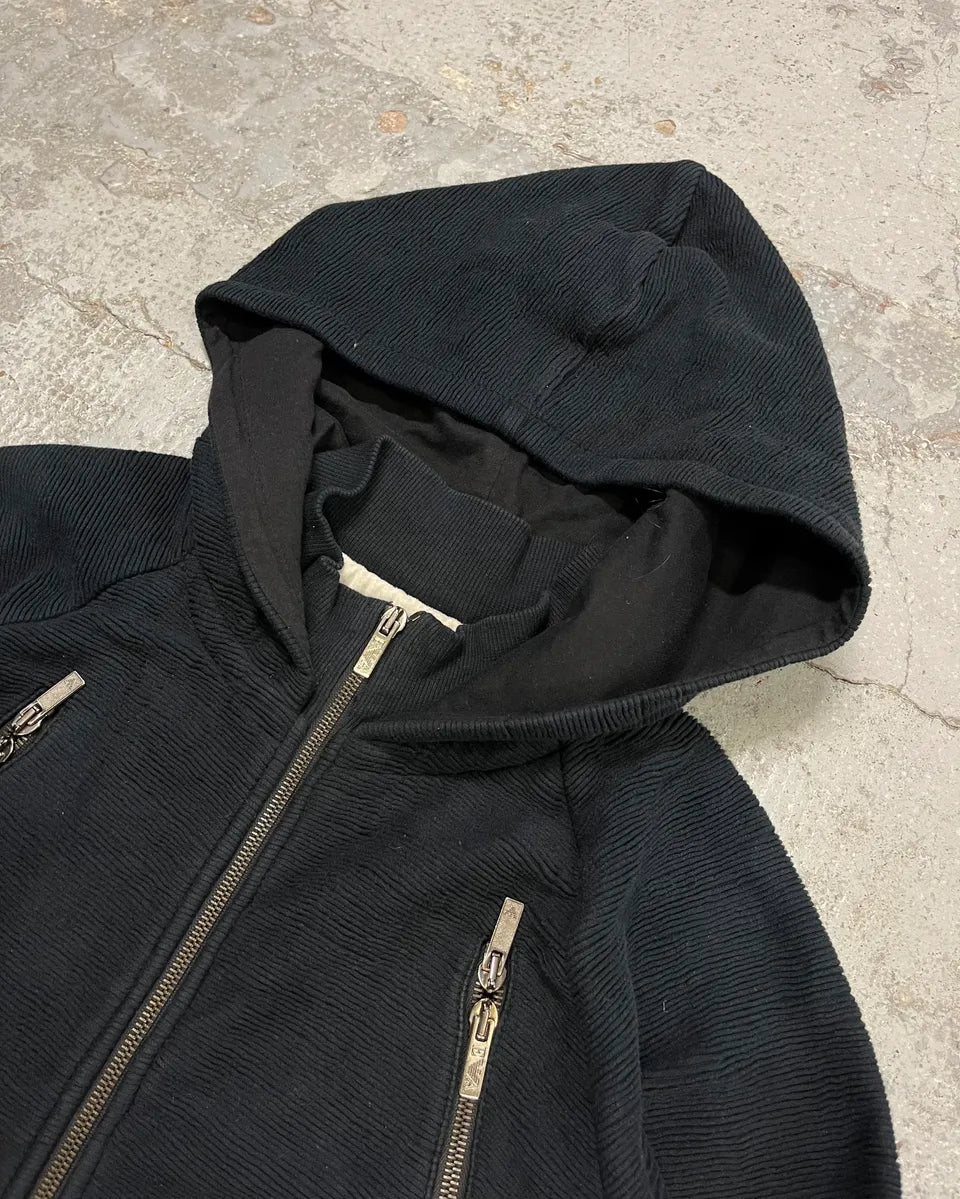2010s Emporio Armani Black Multi Zip Hoodie jtbMfCy 4