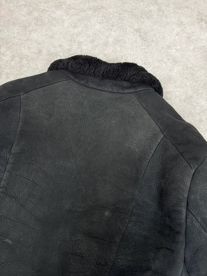 AW2012 Emporio Armani Black Shearling Jacket VlEVDCh 6