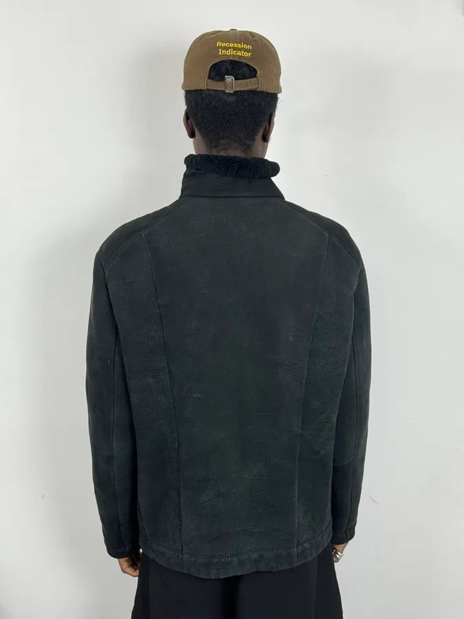 AW2012 Emporio Armani Black Shearling Jacket VlEVDCh 2