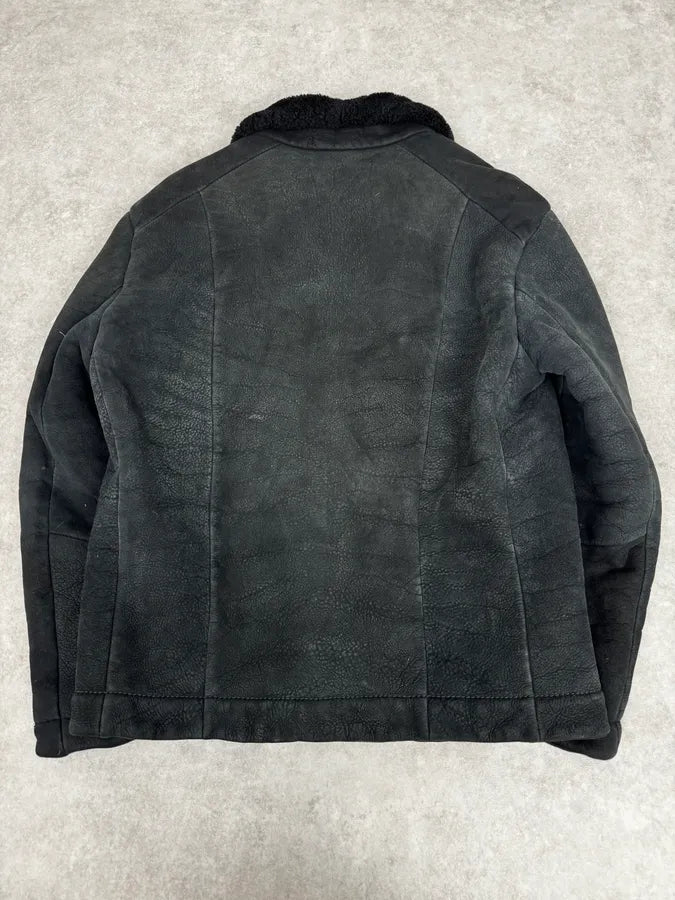 AW2012 Emporio Armani Black Shearling Jacket VlEVDCh 3