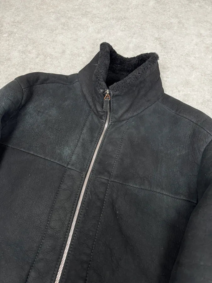 AW2012 Emporio Armani Black Shearling Jacket VlEVDCh 5