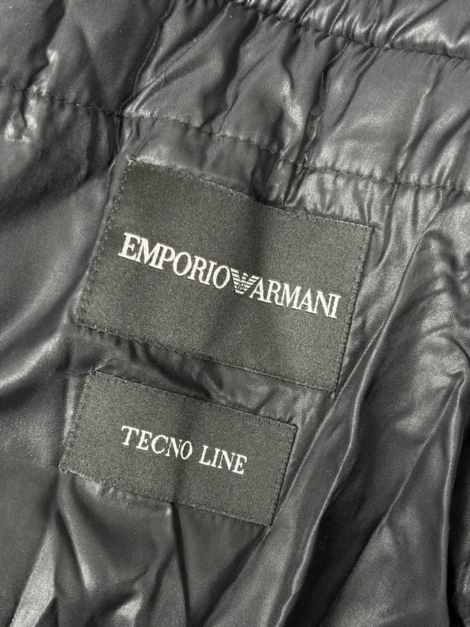 AW2007 Emporio Armani Black Techno Line Velvet Classy Blazer Jacket gUKQWUC 9