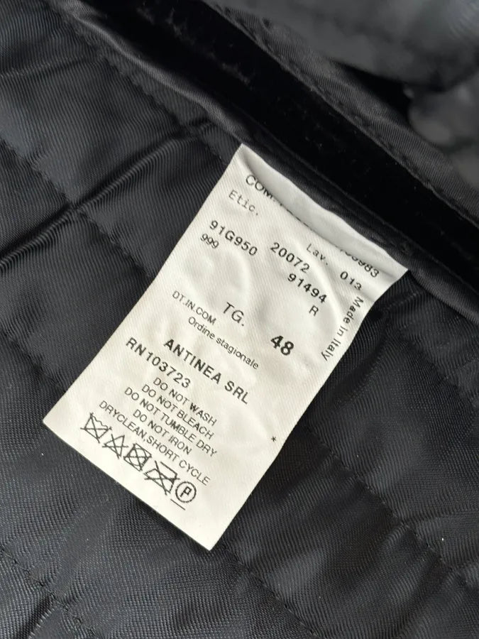 AW2007 Emporio Armani Black Techno Line Velvet Classy Blazer Jacket gUKQWUC 10