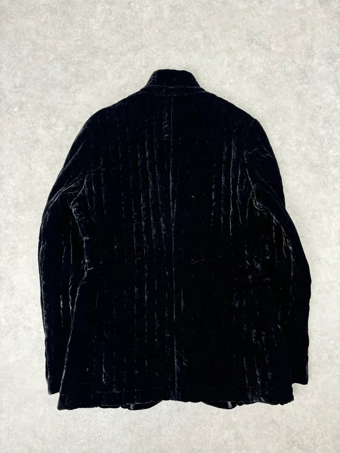 AW2007 Emporio Armani Black Techno Line Velvet Classy Blazer Jacket gUKQWUC 5