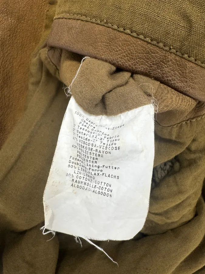 AW2009 Emporio Armani Brown Leather Biker Jacket JXFUMSR 12