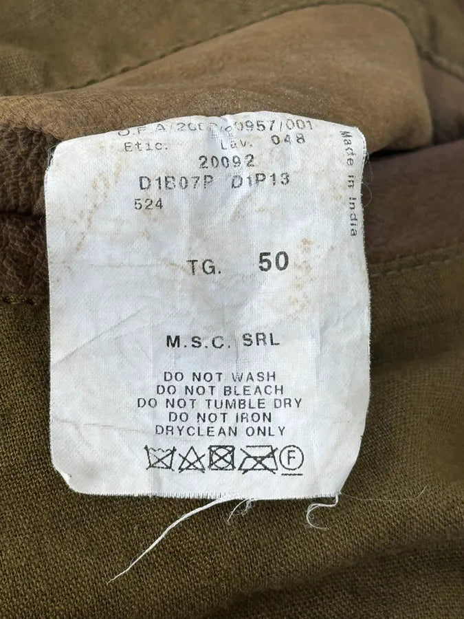 AW2009 Emporio Armani Brown Leather Biker Jacket JXFUMSR 11