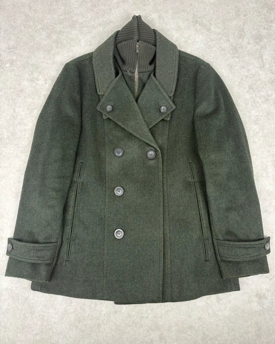 AW2009 Emporio Armani Dark Green Wool Caban Jacket tfkVVUo 0