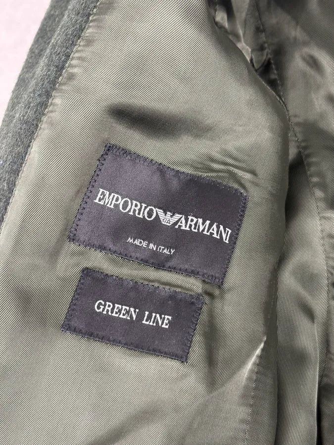 AW2009 Emporio Armani Dark Green Wool Caban Jacket tfkVVUo 10