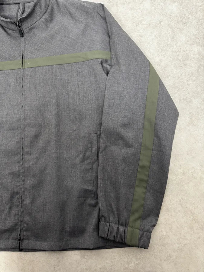 2010s Emporio Armani Grey & Olive Lined Cozy Zip-up Jacket bMMELEo 8