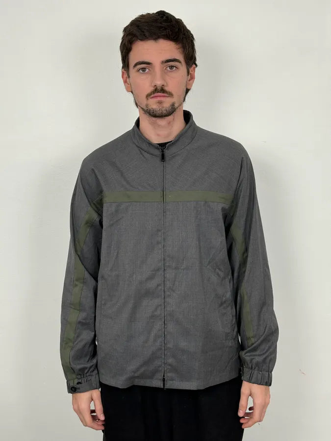 2010s Emporio Armani Grey & Olive Lined Cozy Zip-up Jacket bMMELEo 1