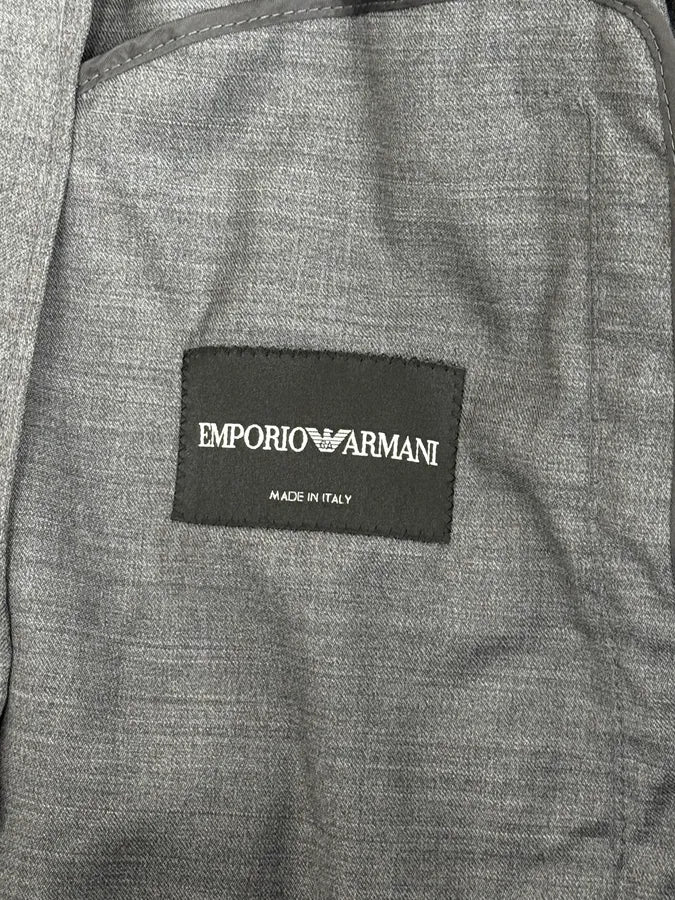 2010s Emporio Armani Grey & Olive Lined Cozy Zip-up Jacket bMMELEo 12