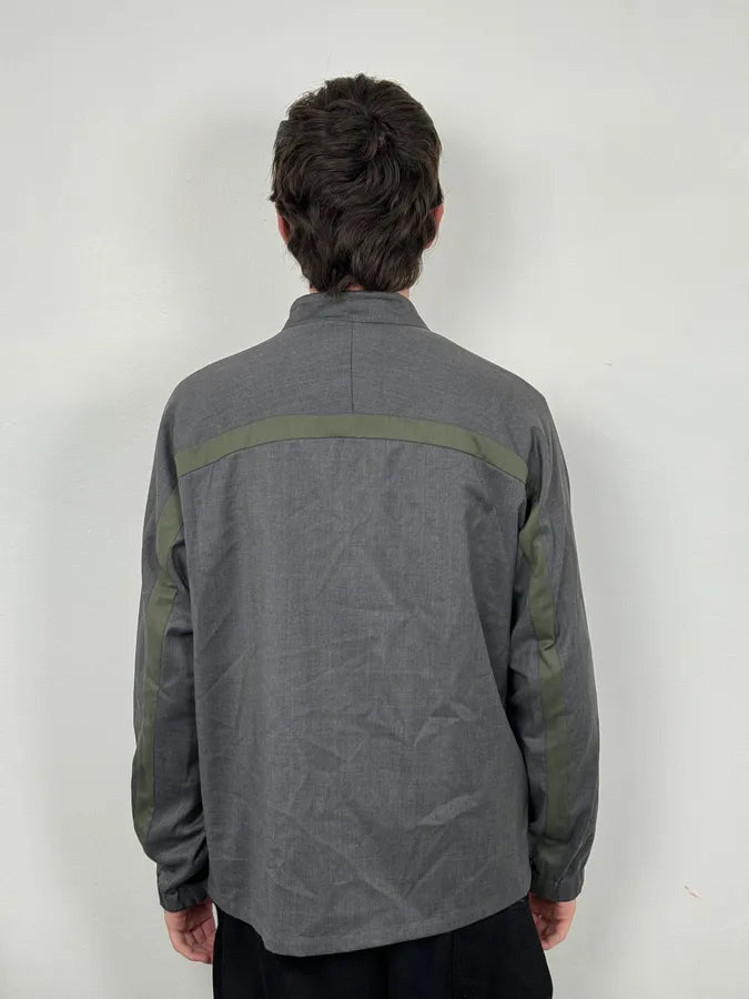 2010s Emporio Armani Grey & Olive Lined Cozy Zip-up Jacket bMMELEo 2