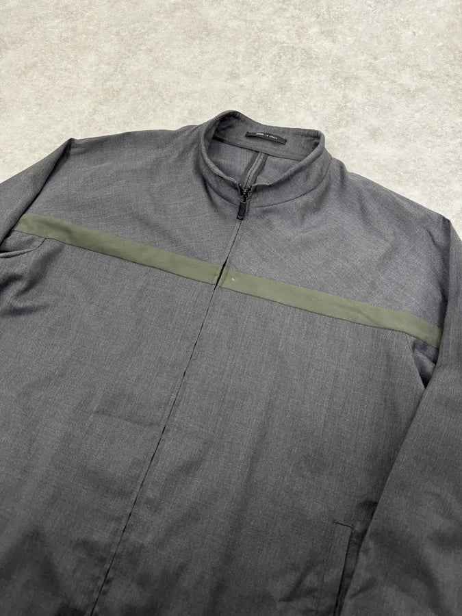 2010s Emporio Armani Grey & Olive Lined Cozy Zip-up Jacket bMMELEo 5