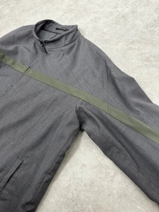 2010s Emporio Armani Grey & Olive Lined Cozy Zip-up Jacket bMMELEo 6