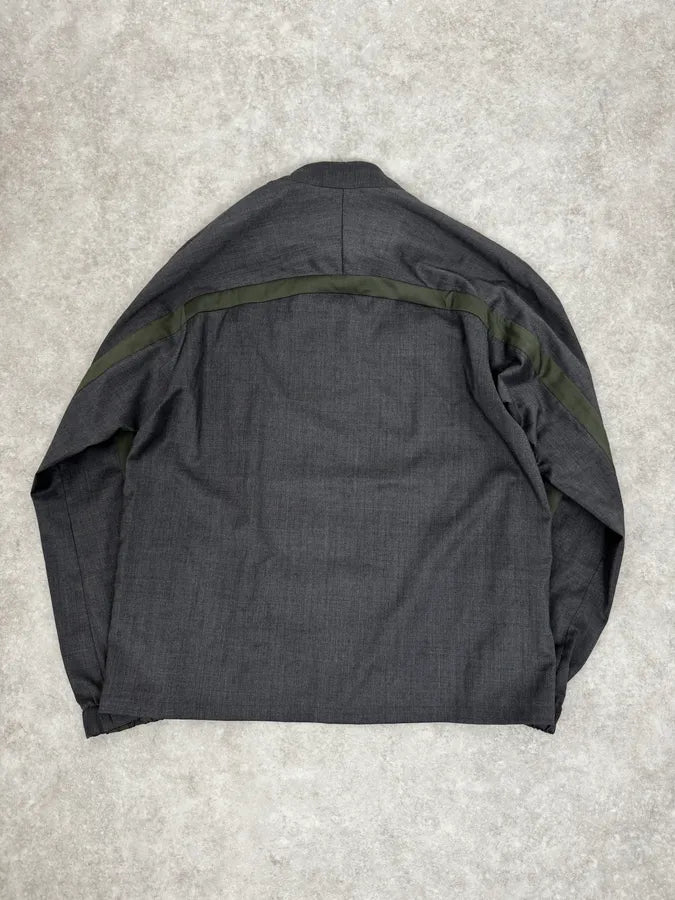 2010s Emporio Armani Grey & Olive Lined Cozy Zip-up Jacket bMMELEo 3