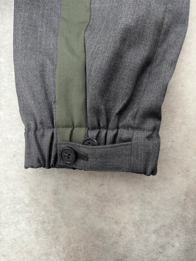 2010s Emporio Armani Grey & Olive Lined Cozy Zip-up Jacket bMMELEo 9