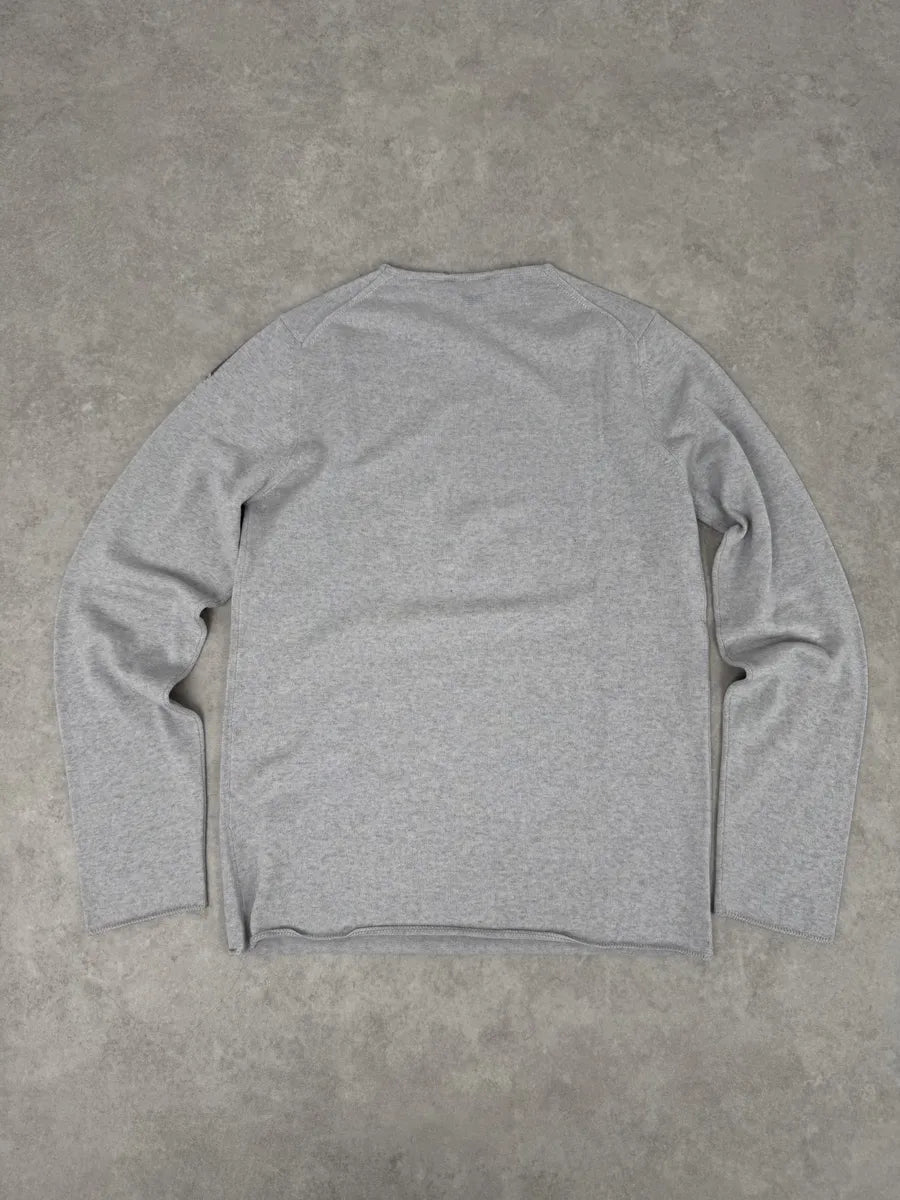 2010s Emporio Armani Grey Red Painted Line Sweater BqLplzQ 1