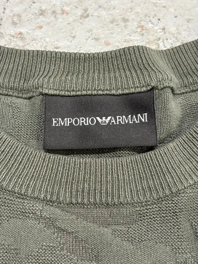 2010s Emporio Armani Khaki Camo Sweater GXhaWLC 6