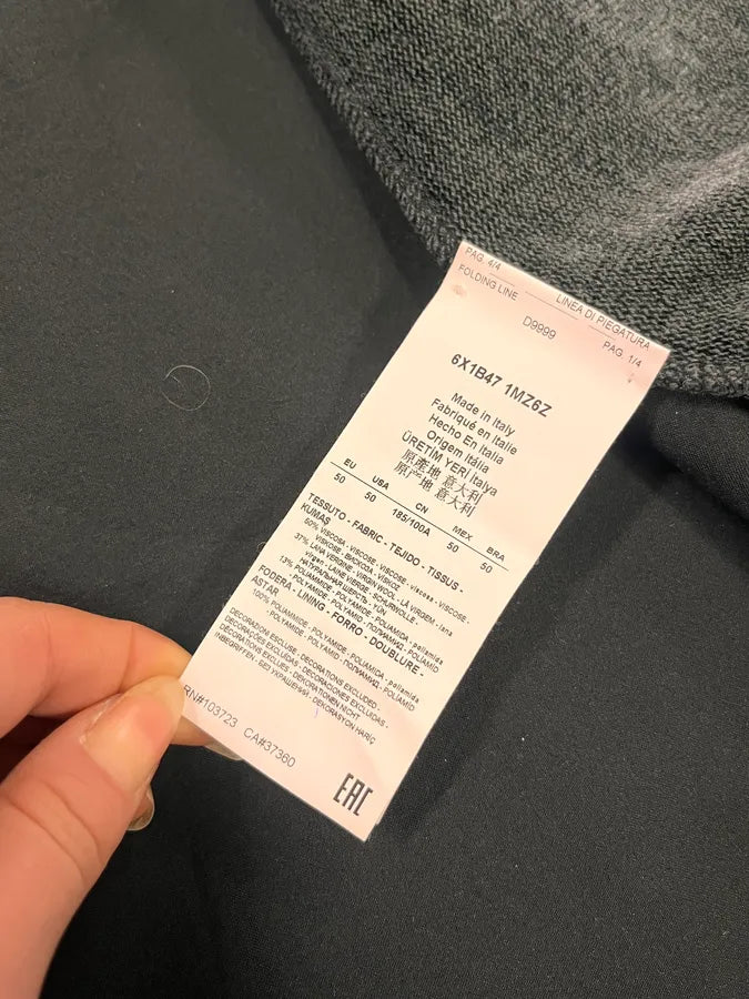 2010s Emporio Armani Navy Green Velvet Asymmetrical Jacket qrRTKHG 10