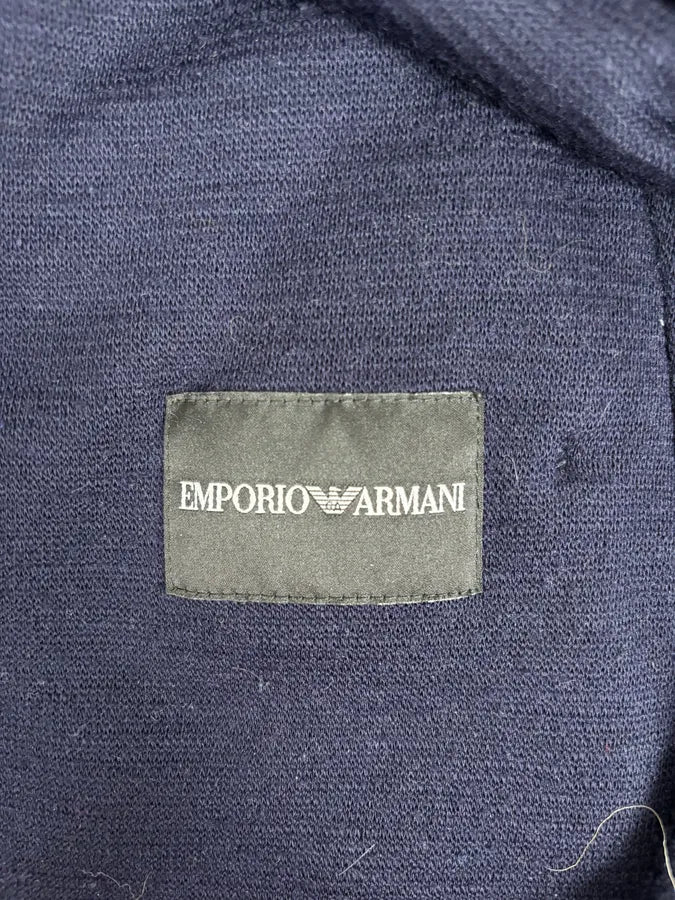 SS2016 Emporio Armani Navy Wool Minimalist Zip-up Jacket qGvvHib 10