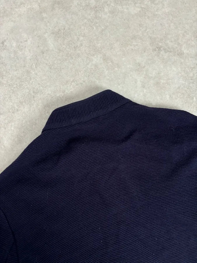 SS2016 Emporio Armani Navy Wool Minimalist Zip-up Jacket qGvvHib 5