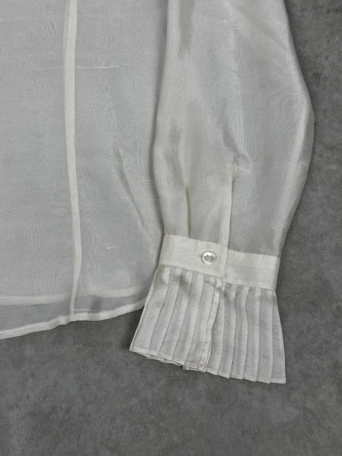 SS2006 Emporio Armani Royal White Baroque Classy Shirt OBiKByu 8