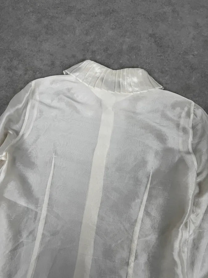 SS2006 Emporio Armani Royal White Baroque Classy Shirt OBiKByu 6