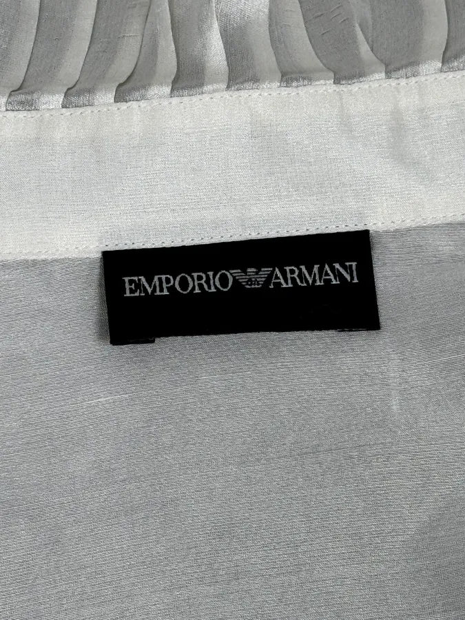 SS2006 Emporio Armani Royal White Baroque Classy Shirt OBiKByu 9