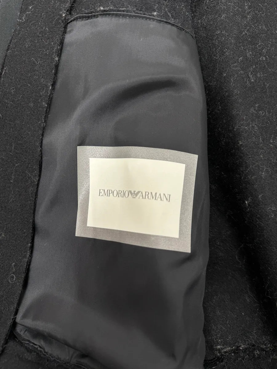 2010s Emporio Armani Tactical Black Cozy Bomber Jacket bkSjdsH 8