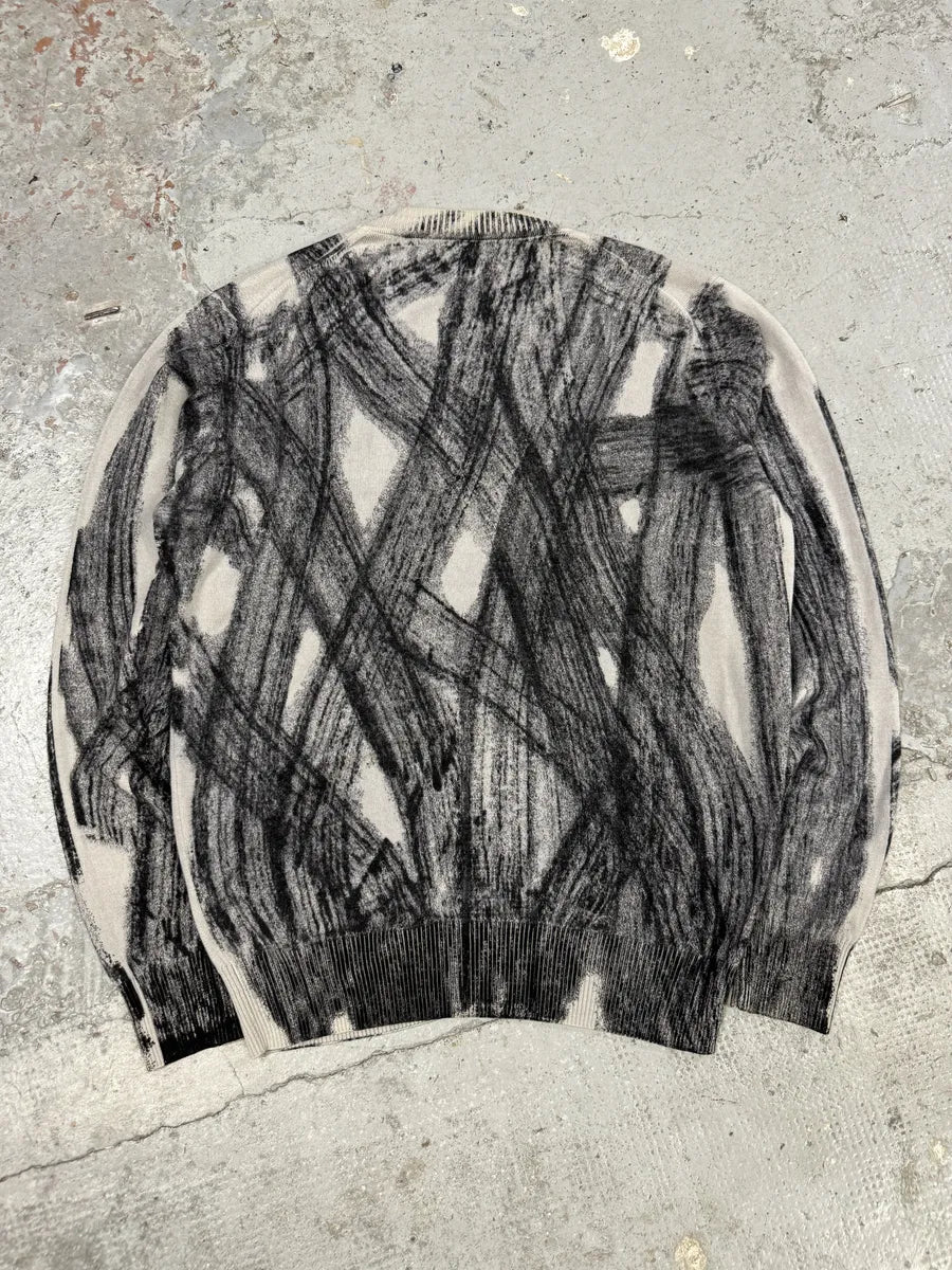 2010s Emporio Armani Wheel Paint Cardigan Sweater fWzwuLX 3