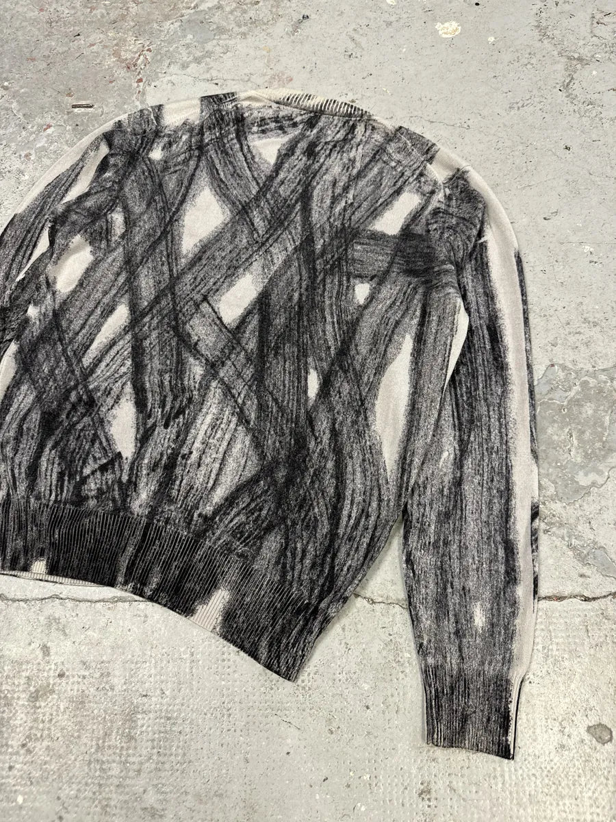 2010s Emporio Armani Wheel Paint Cardigan Sweater fWzwuLX 5