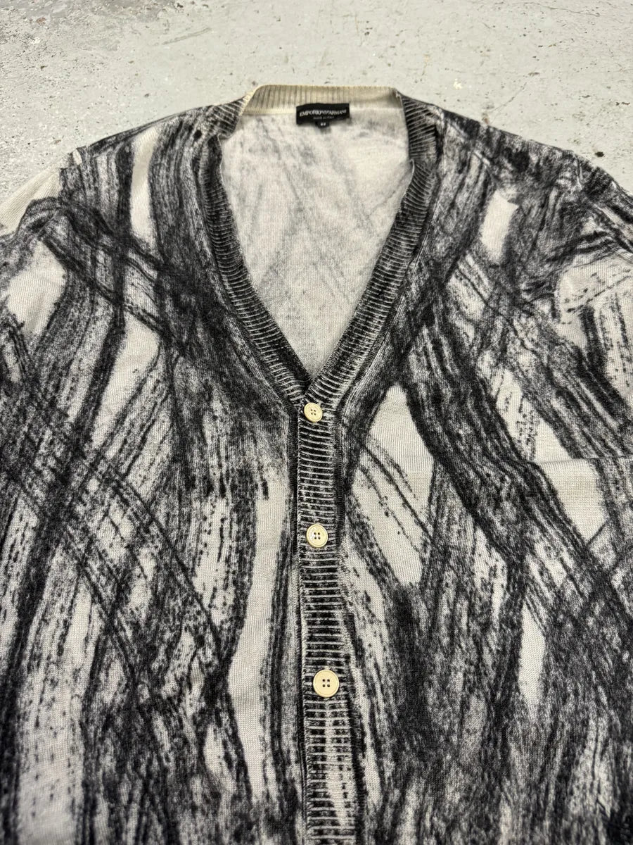2010s Emporio Armani Wheel Paint Cardigan Sweater fWzwuLX 8