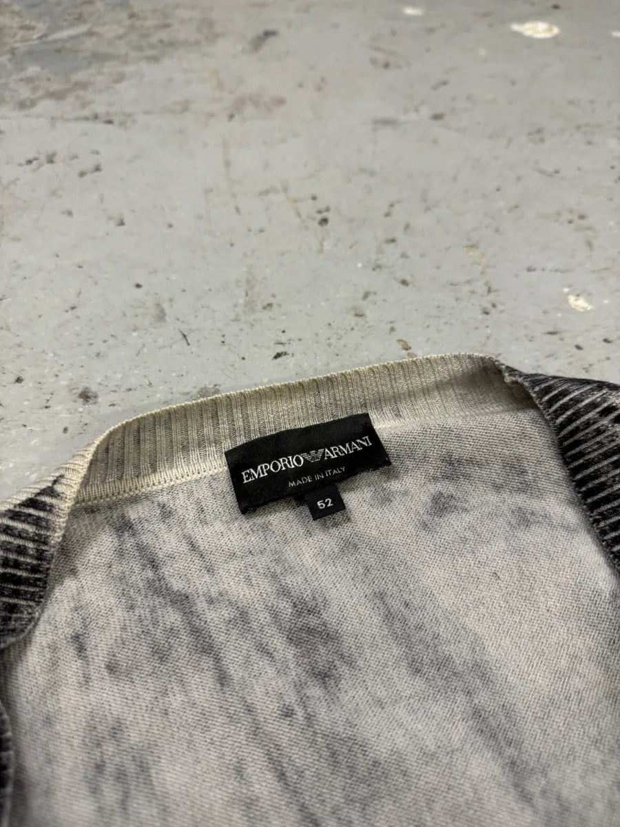 2010s Emporio Armani Wheel Paint Cardigan Sweater fWzwuLX 9