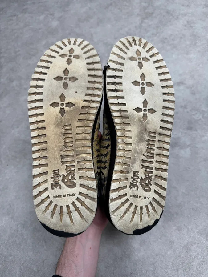 2010s Galliano Magazine Yellow & Black Leather Sneakers VRxFqut 6