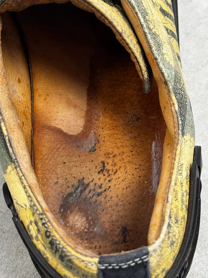 2010s Galliano Magazine Yellow & Black Leather Sneakers VRxFqut 7