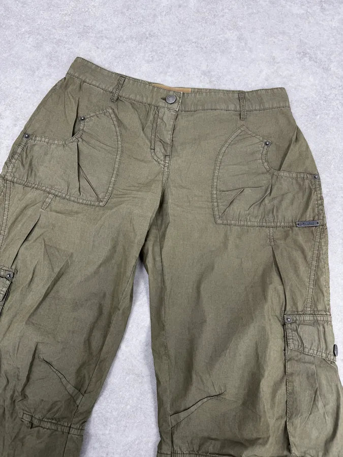 SS2008 Galliano Olive Combat Relaxed Cargo Pants EaUFdbg 5