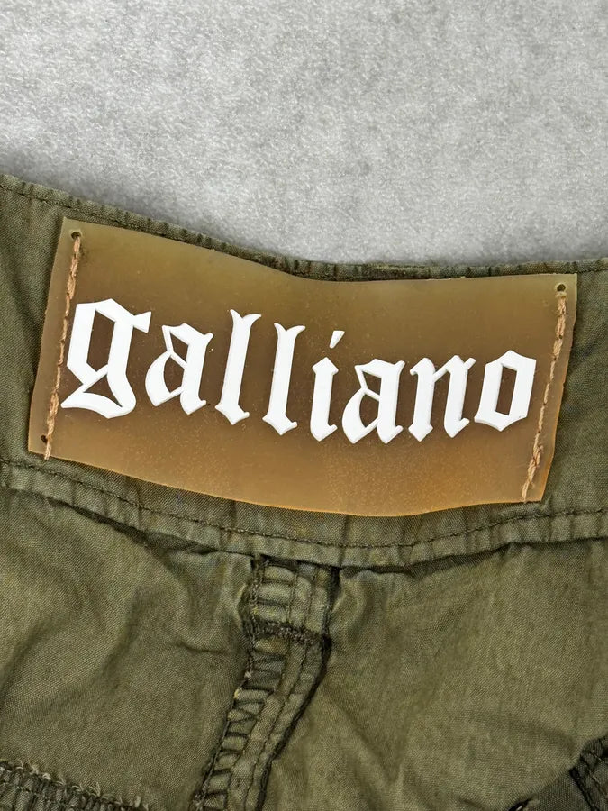 SS2008 Galliano Olive Combat Relaxed Cargo Pants EaUFdbg 10