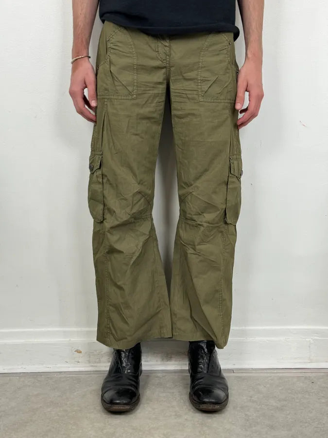 SS2008 Galliano Olive Combat Relaxed Cargo Pants EaUFdbg 1