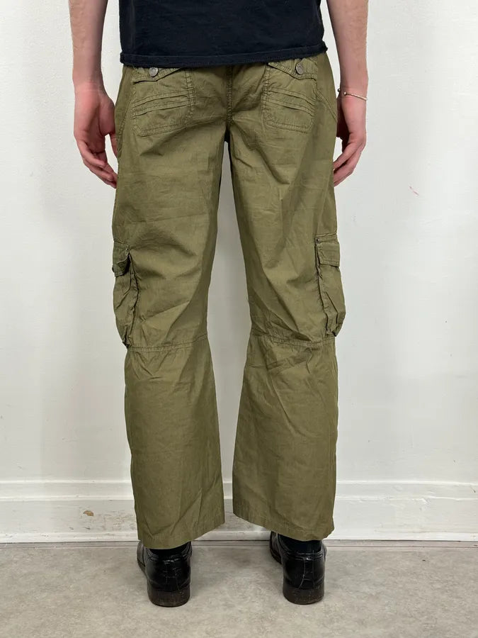 SS2008 Galliano Olive Combat Relaxed Cargo Pants EaUFdbg 3
