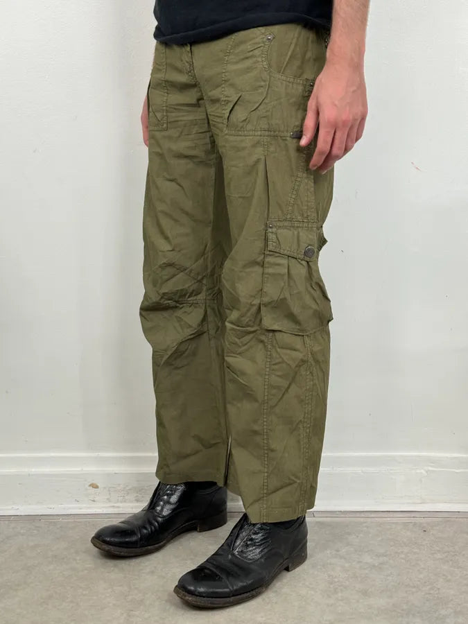 SS2008 Galliano Olive Combat Relaxed Cargo Pants EaUFdbg 2