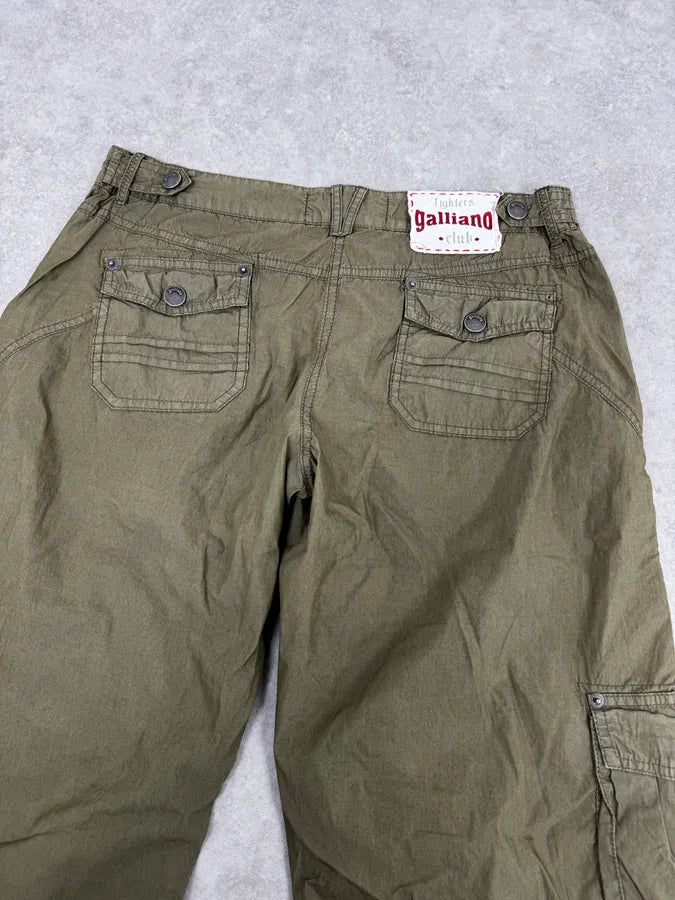 SS2008 Galliano Olive Combat Relaxed Cargo Pants EaUFdbg 6