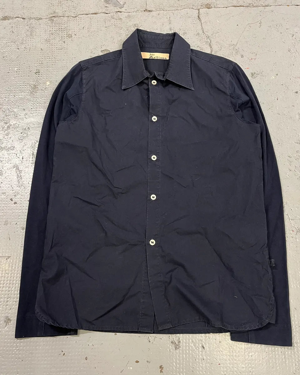 2010s Galliano UK Flag Print Navy Shirt psMoRVG 1