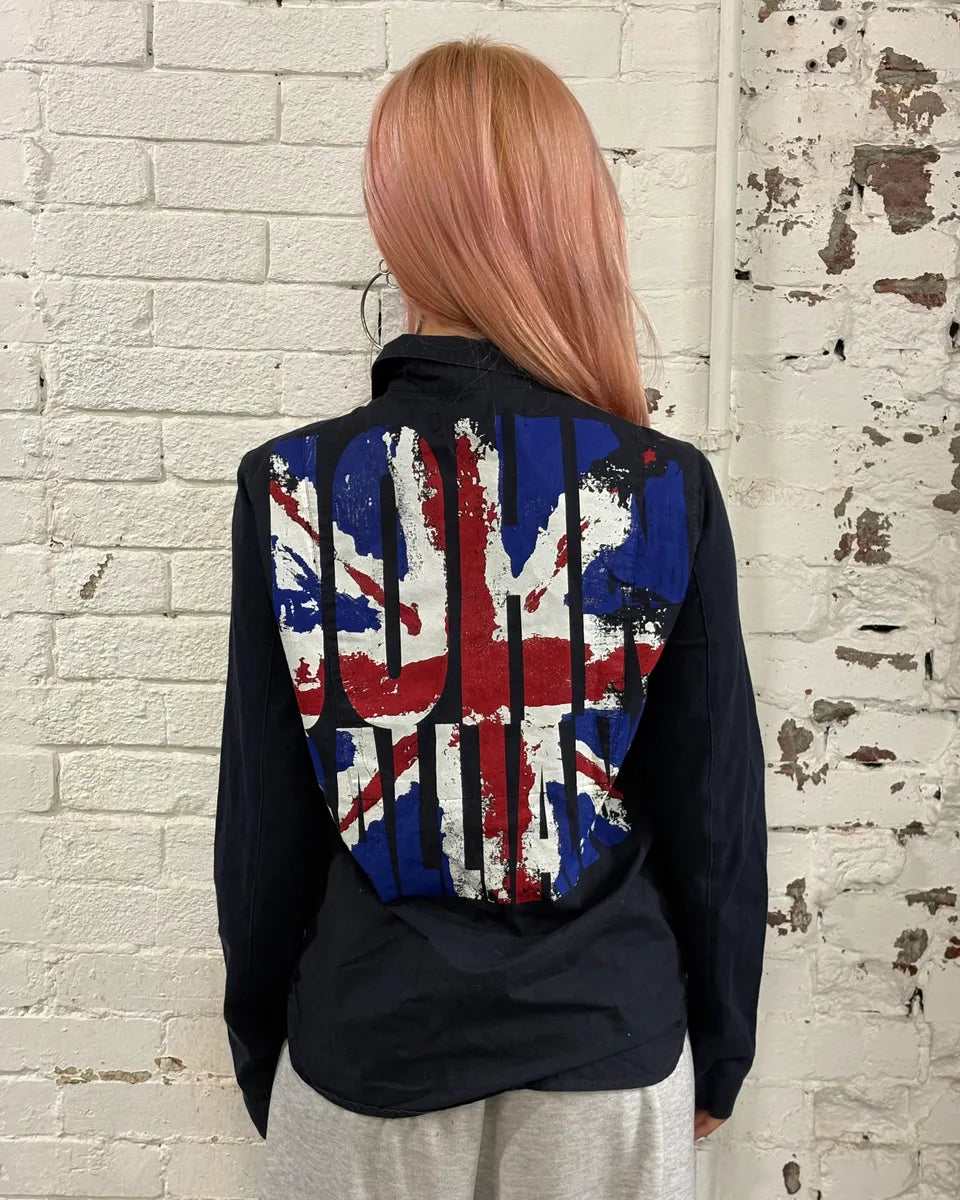 2010s Galliano UK Flag Print Navy Shirt psMoRVG 3